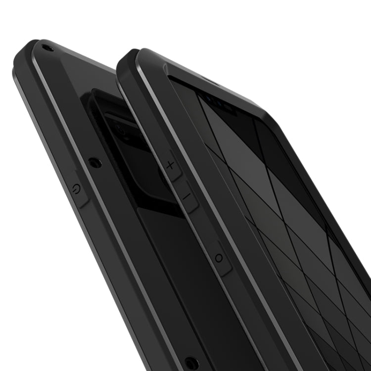 For LG G8 ThinQ LOVE MEI Metal Shockproof Waterproof Dustproof Protective Case with Glass