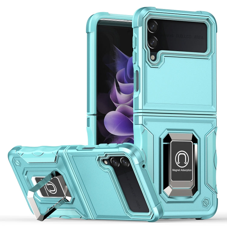 For Samsung Galaxy Z Flip4 Ring Holder Non-slip Shockproof Armor Phone Case