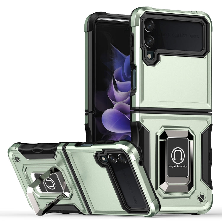 For Samsung Galaxy Z Flip4 Ring Holder Non-slip Shockproof Armor Phone Case