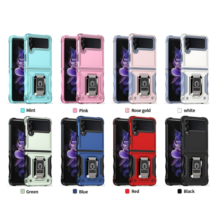 For Samsung Galaxy Z Flip4 Ring Holder Non-slip Shockproof Armor Phone Case