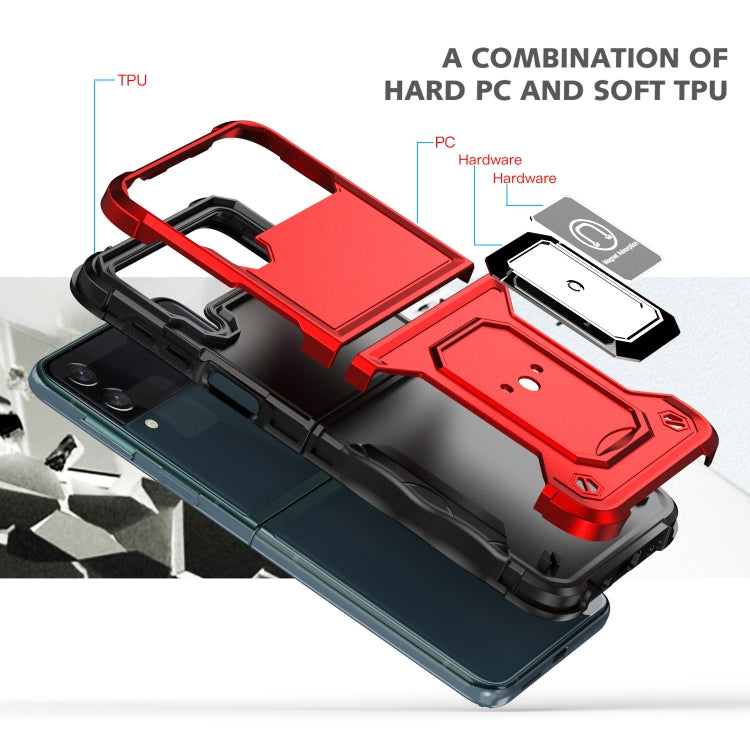 For Samsung Galaxy Z Flip4 Ring Holder Non-slip Shockproof Armor Phone Case