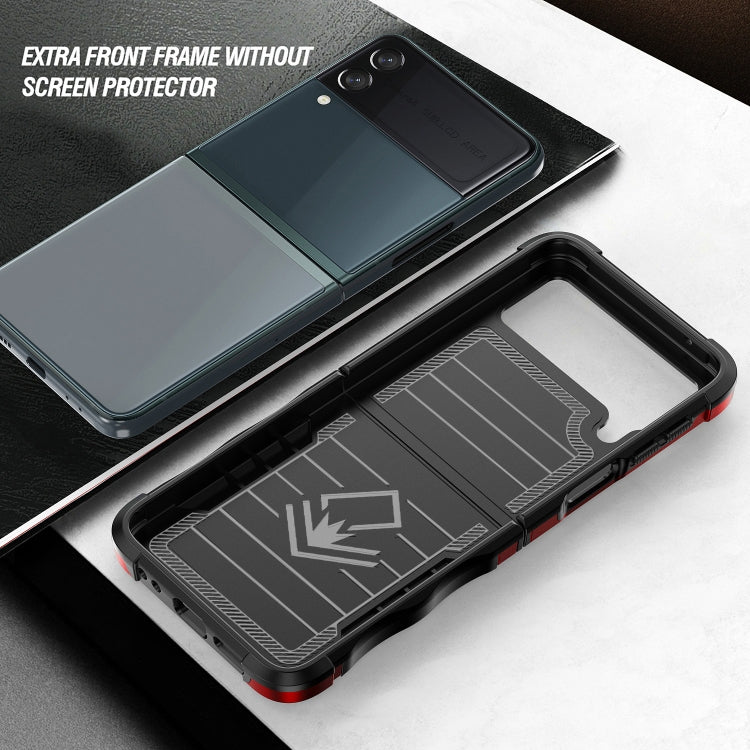 For Samsung Galaxy Z Flip4 Ring Holder Non-slip Shockproof Armor Phone Case