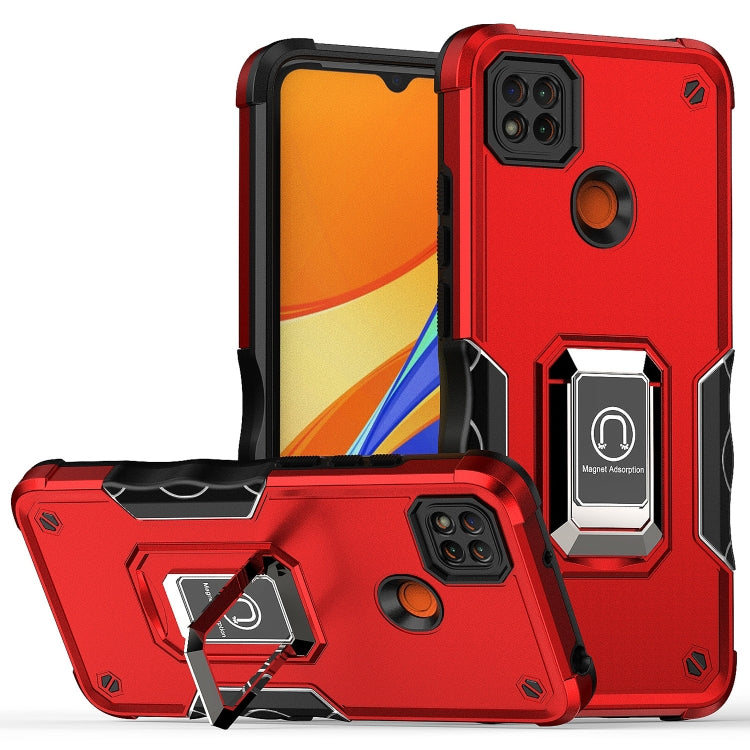 For Xiaomi Redmi 9C Ring Holder Non-slip Shockproof Armor Phone Case