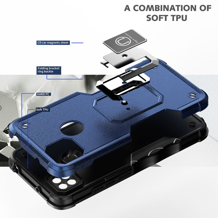 For Xiaomi Redmi 9C Ring Holder Non-slip Shockproof Armor Phone Case