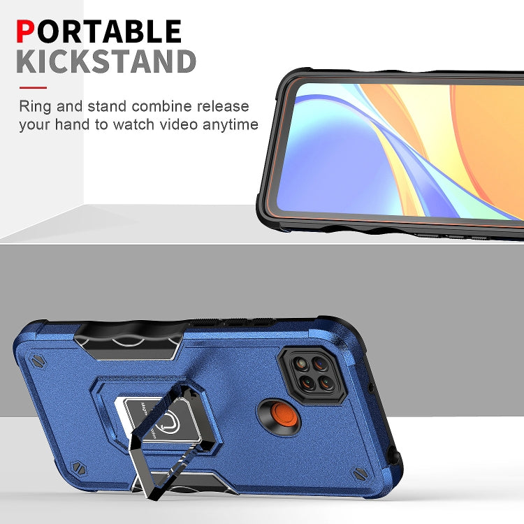 For Xiaomi Redmi 9C Ring Holder Non-slip Shockproof Armor Phone Case