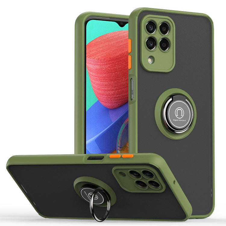 For Samsung Galaxy M33 Q Shadow 1 Series TPU + PC Phone Case with Ring