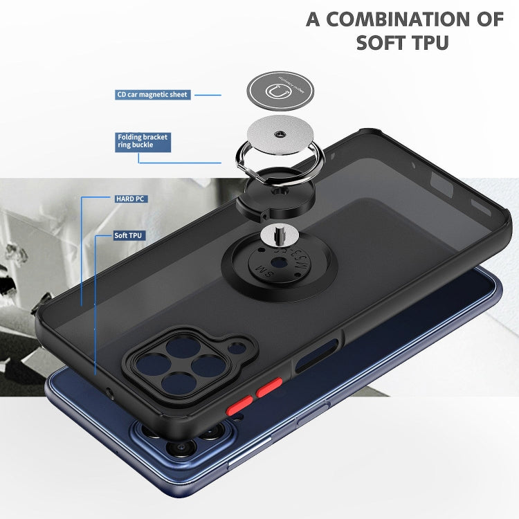 For Samsung Galaxy M53 Q Shadow 1 Series TPU + PC Phone Case with Ring