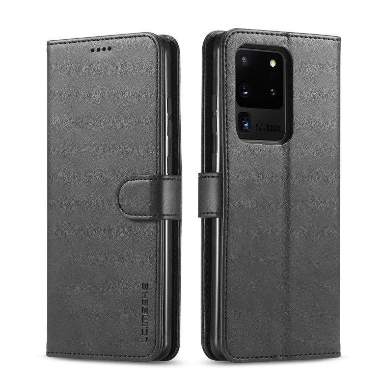 For Galaxy S20 Ultra LC.IMEEKE Calf Texture Horizontal Flip Leather Case, with Holder & Card Slots & Wallet & Photo Frame