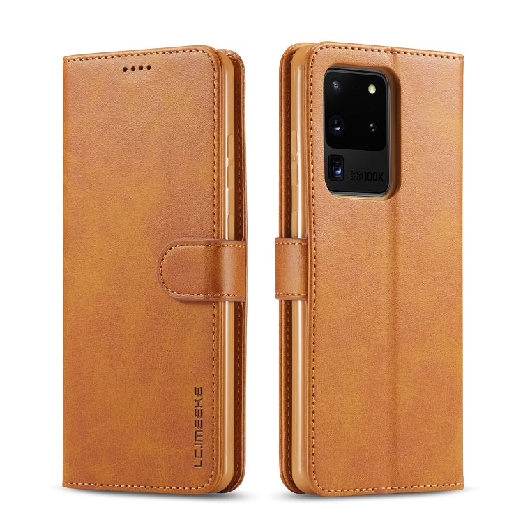 For Galaxy S20 Ultra LC.IMEEKE Calf Texture Horizontal Flip Leather Case, with Holder & Card Slots & Wallet & Photo Frame