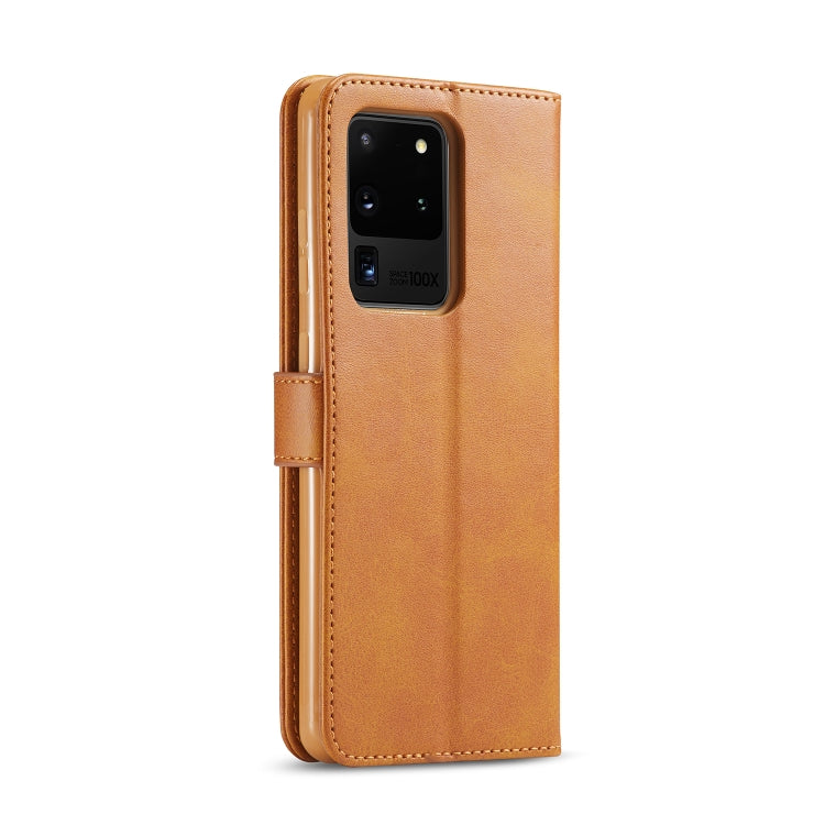 For Galaxy S20 Ultra LC.IMEEKE Calf Texture Horizontal Flip Leather Case, with Holder & Card Slots & Wallet & Photo Frame
