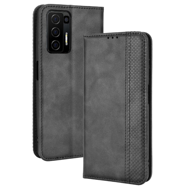 For BLU F91 Magnetic Buckle Retro Crazy Horse Leather Phone Case