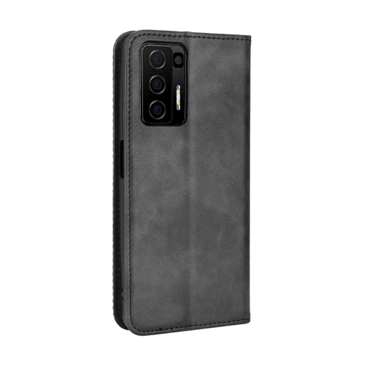 For BLU F91 Magnetic Buckle Retro Crazy Horse Leather Phone Case
