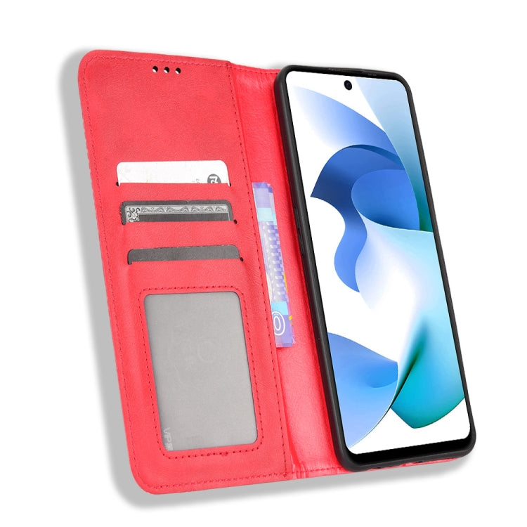 For BLU F91 Magnetic Buckle Retro Crazy Horse Leather Phone Case