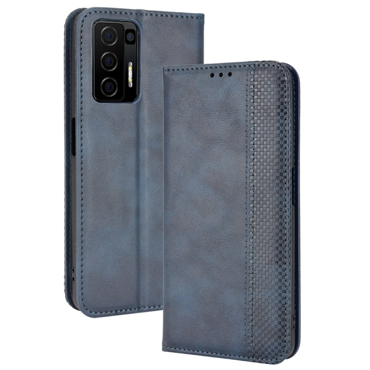 For BLU F91 Magnetic Buckle Retro Crazy Horse Leather Phone Case