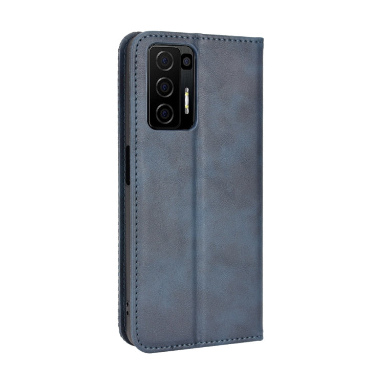 For BLU F91 Magnetic Buckle Retro Crazy Horse Leather Phone Case