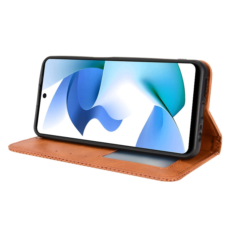 For BLU F91 Magnetic Buckle Retro Crazy Horse Leather Phone Case