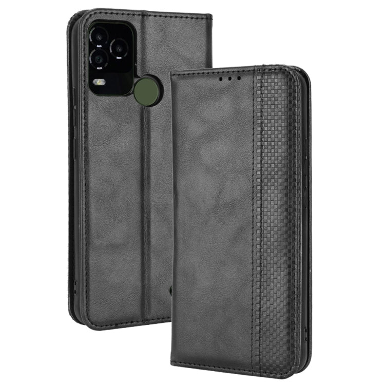 For BLU G71 Plus Magnetic Buckle Retro Crazy Horse Leather Phone Case