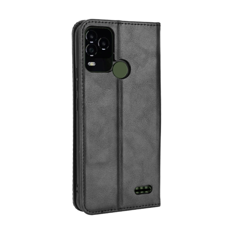 For BLU G71 Plus Magnetic Buckle Retro Crazy Horse Leather Phone Case