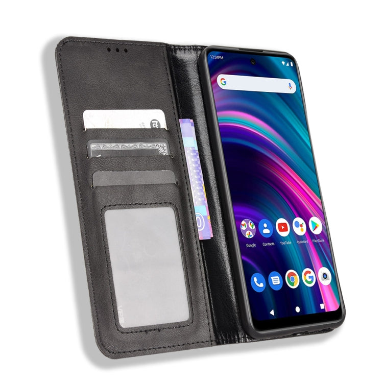 For BLU G71 Plus Magnetic Buckle Retro Crazy Horse Leather Phone Case