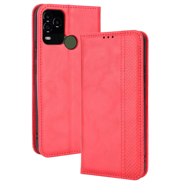 For BLU G71 Plus Magnetic Buckle Retro Crazy Horse Leather Phone Case