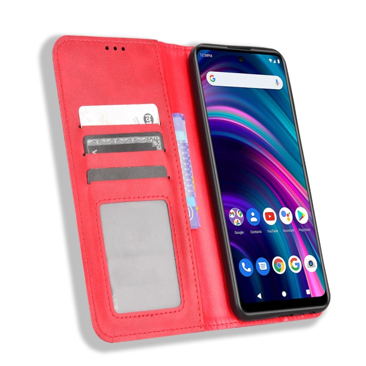 For BLU G71 Plus Magnetic Buckle Retro Crazy Horse Leather Phone Case