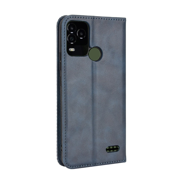 For BLU G71 Plus Magnetic Buckle Retro Crazy Horse Leather Phone Case