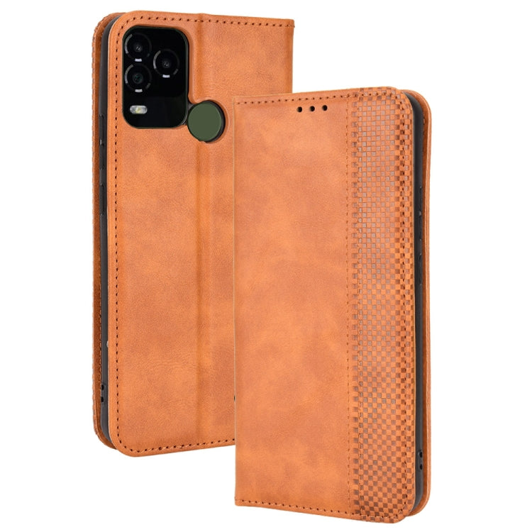 For BLU G71 Plus Magnetic Buckle Retro Crazy Horse Leather Phone Case