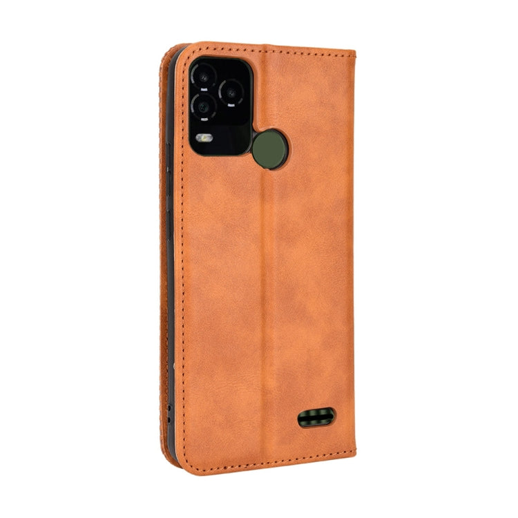 For BLU G71 Plus Magnetic Buckle Retro Crazy Horse Leather Phone Case