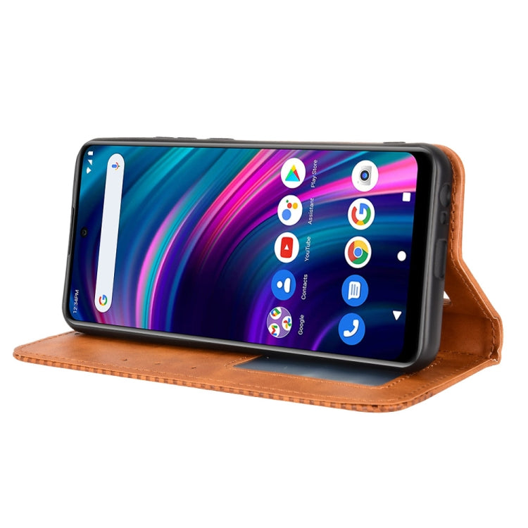 For BLU G71 Plus Magnetic Buckle Retro Crazy Horse Leather Phone Case