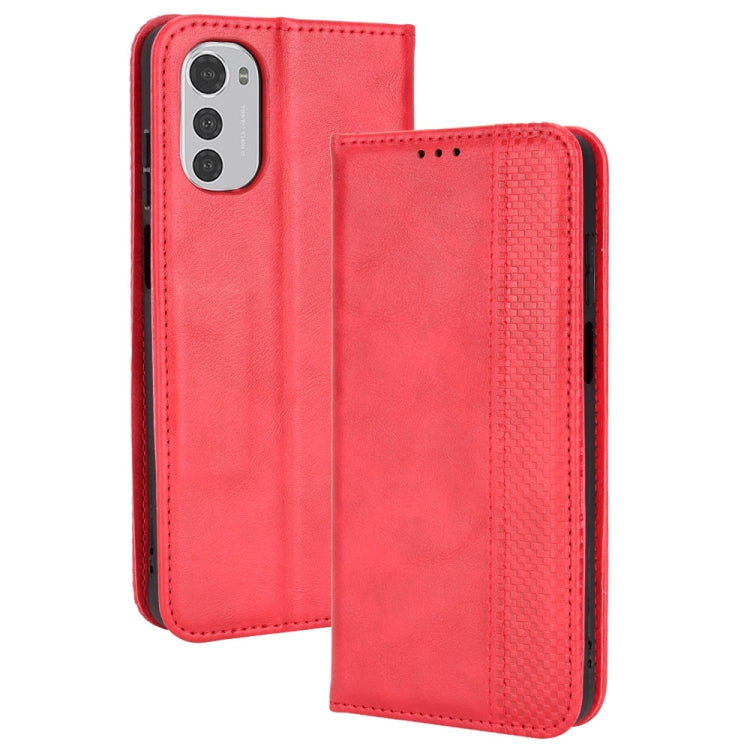 For Motorola Moto G22 / E32s 4G Magnetic Buckle Retro Crazy Horse Leather Phone Case