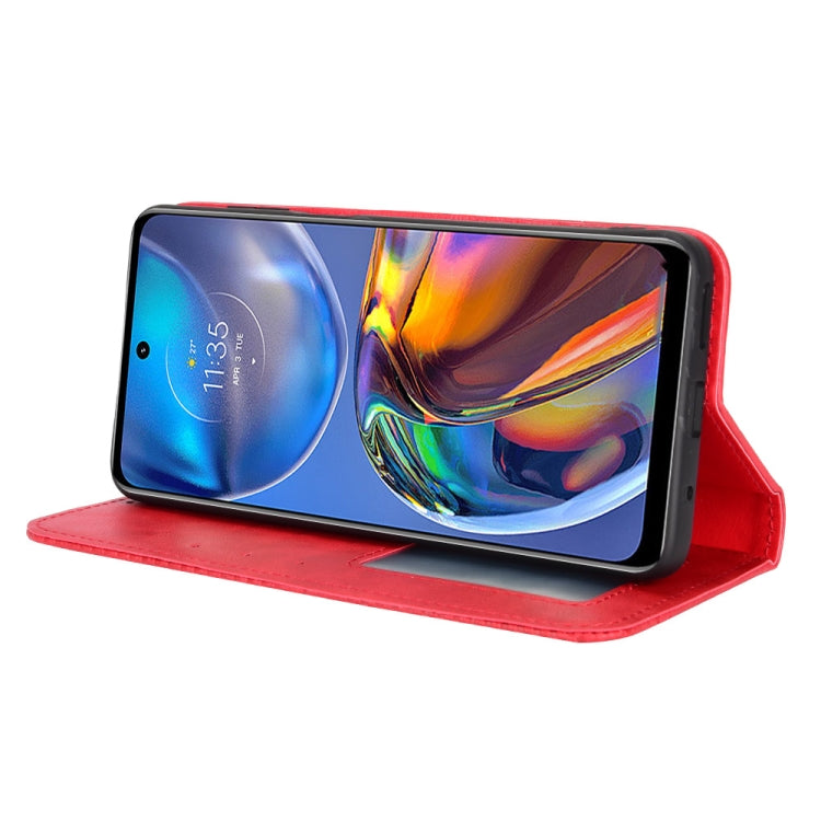 For Motorola Moto G22 / E32s 4G Magnetic Buckle Retro Crazy Horse Leather Phone Case