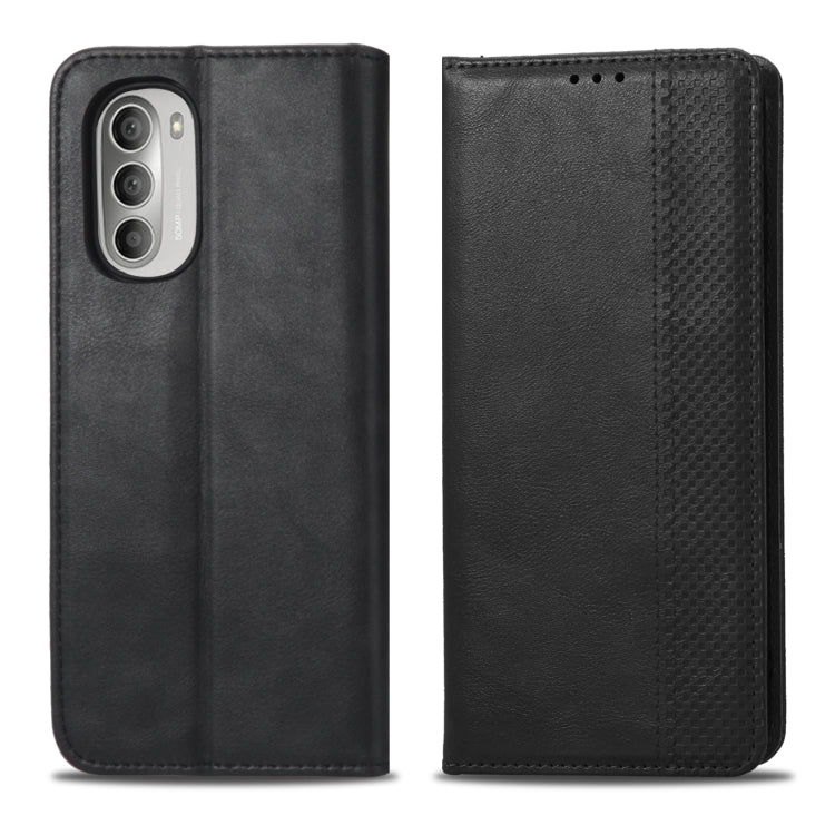 For Motorola Moto G52j 5G Magnetic Buckle Retro Crazy Horse Leather Phone Case