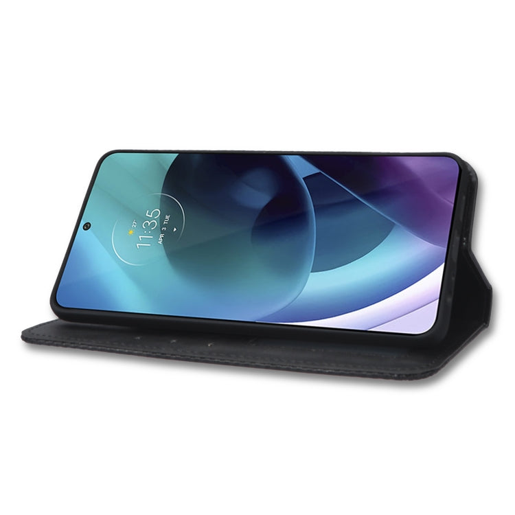 For Motorola Moto G52j 5G Magnetic Buckle Retro Crazy Horse Leather Phone Case