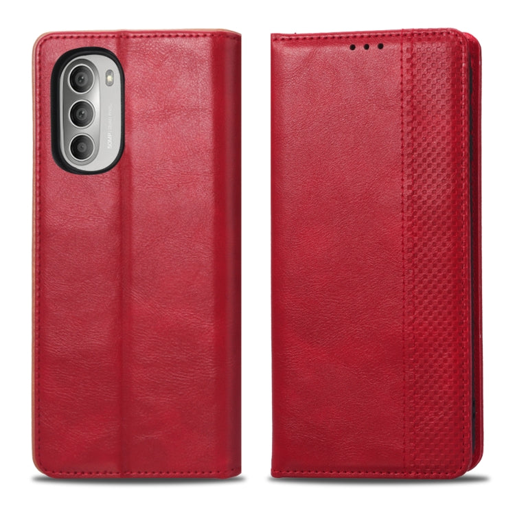 For Motorola Moto G52j 5G Magnetic Buckle Retro Crazy Horse Leather Phone Case