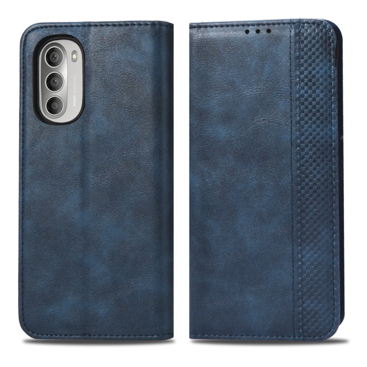 For Motorola Moto G52j 5G Magnetic Buckle Retro Crazy Horse Leather Phone Case