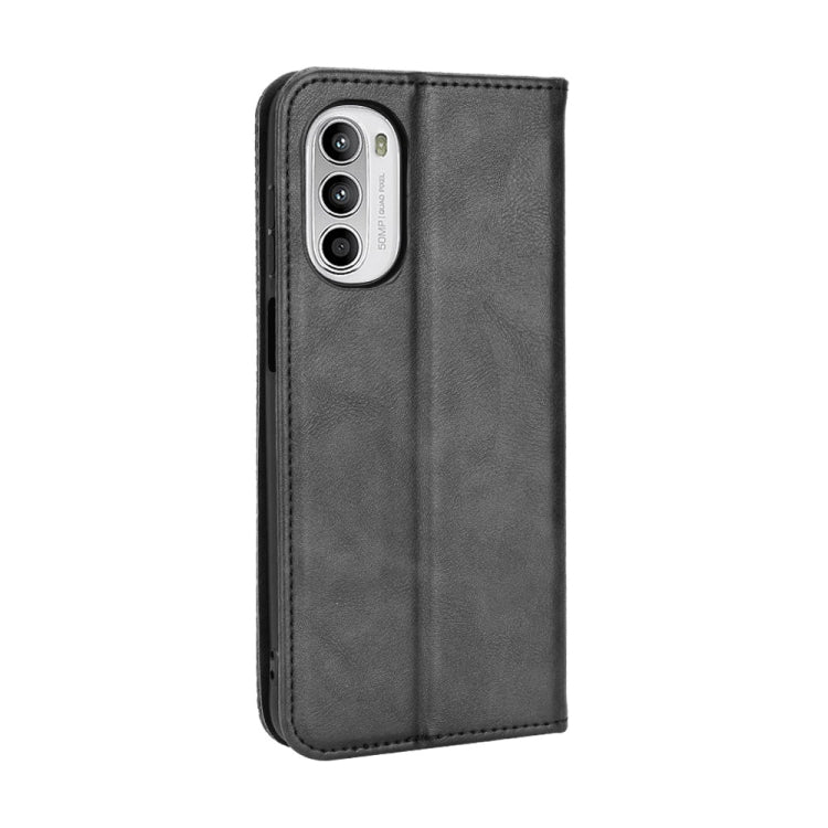 For Motorola Moto G71s/G82 5G/G52 4G Magnetic Buckle Retro Crazy Horse Leather Phone Case
