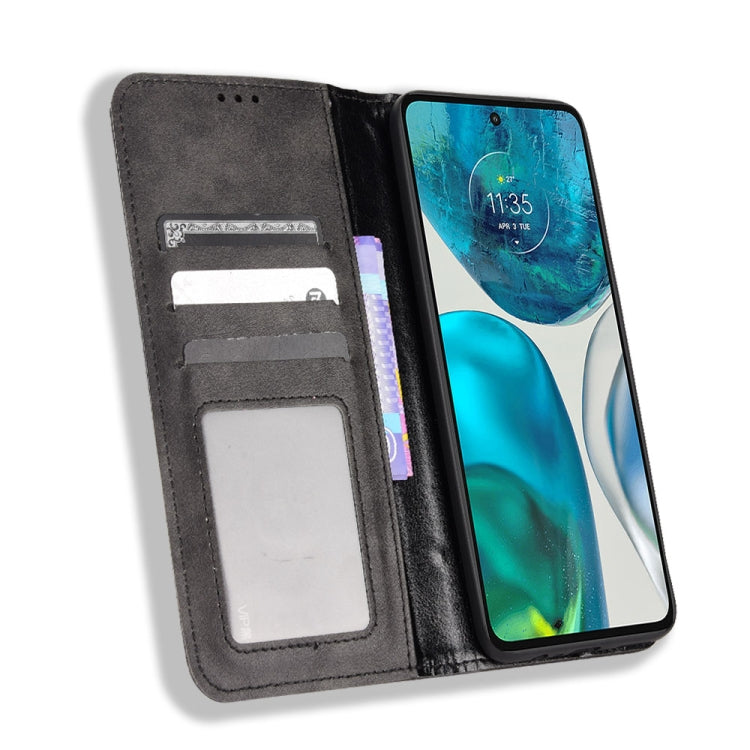 For Motorola Moto G71s/G82 5G/G52 4G Magnetic Buckle Retro Crazy Horse Leather Phone Case