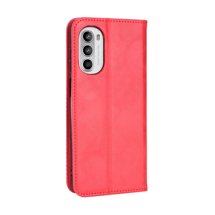 For Motorola Moto G71s/G82 5G/G52 4G Magnetic Buckle Retro Crazy Horse Leather Phone Case
