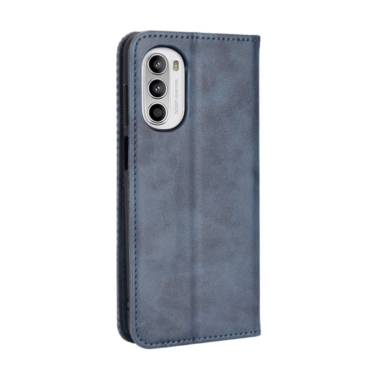 For Motorola Moto G71s/G82 5G/G52 4G Magnetic Buckle Retro Crazy Horse Leather Phone Case
