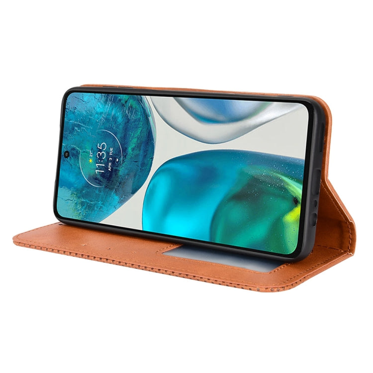 For Motorola Moto G71s/G82 5G/G52 4G Magnetic Buckle Retro Crazy Horse Leather Phone Case