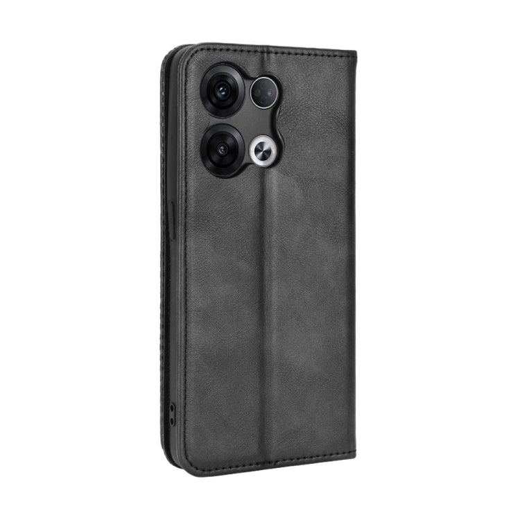 For OPPO Reno8 Pro+ Magnetic Buckle Retro Crazy Horse Leather Phone Case