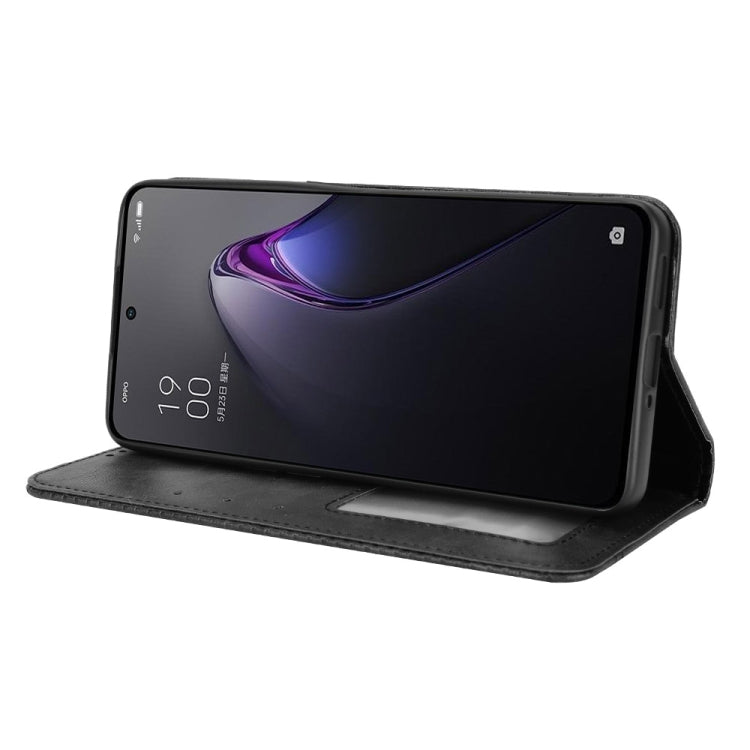 For OPPO Reno8 Pro+ Magnetic Buckle Retro Crazy Horse Leather Phone Case