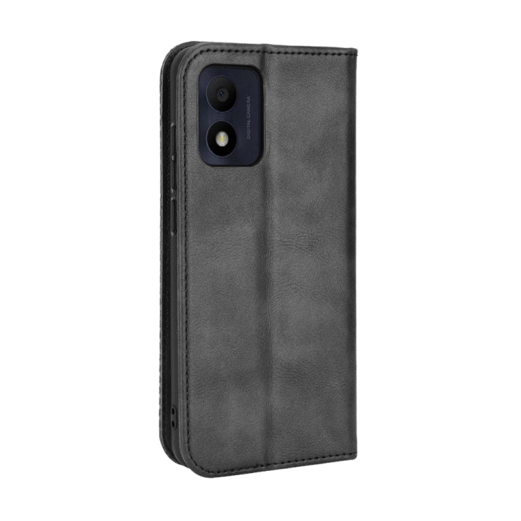 For TCL 303 / Alcatel 1B 2022 Magnetic Buckle Retro Crazy Horse Leather Phone Case