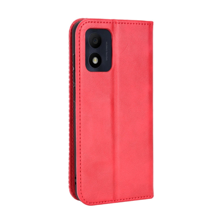 For TCL 303 / Alcatel 1B 2022 Magnetic Buckle Retro Crazy Horse Leather Phone Case