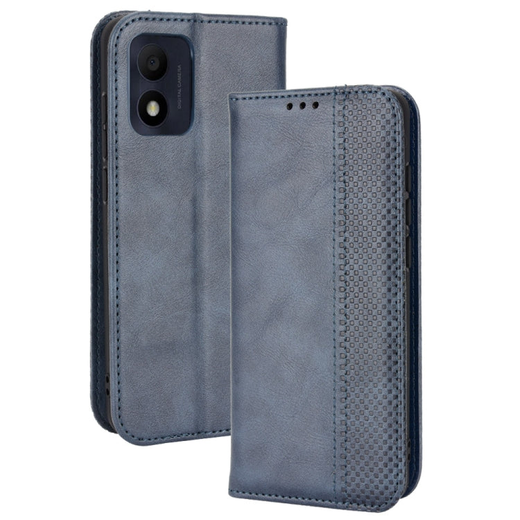 For TCL 303 / Alcatel 1B 2022 Magnetic Buckle Retro Crazy Horse Leather Phone Case