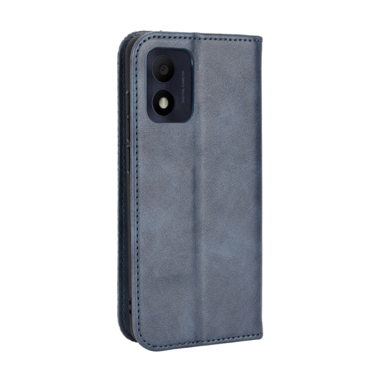 For TCL 303 / Alcatel 1B 2022 Magnetic Buckle Retro Crazy Horse Leather Phone Case