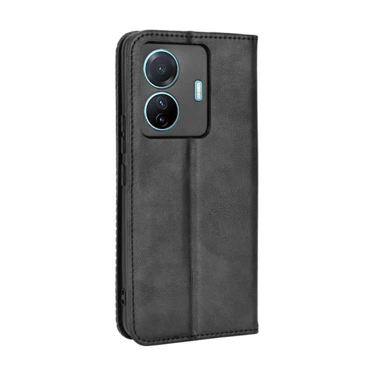 For vivo S15e Magnetic Buckle Retro Crazy Horse Leather Phone Case