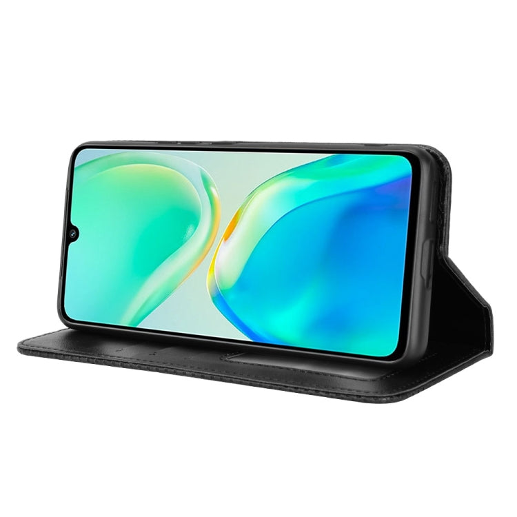 For vivo S15e Magnetic Buckle Retro Crazy Horse Leather Phone Case