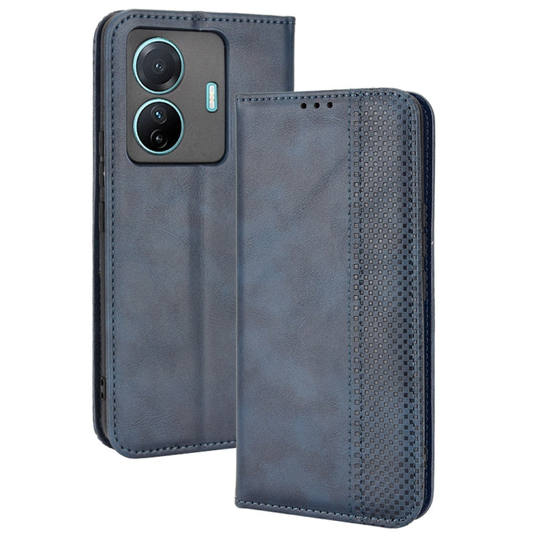 For vivo S15e Magnetic Buckle Retro Crazy Horse Leather Phone Case