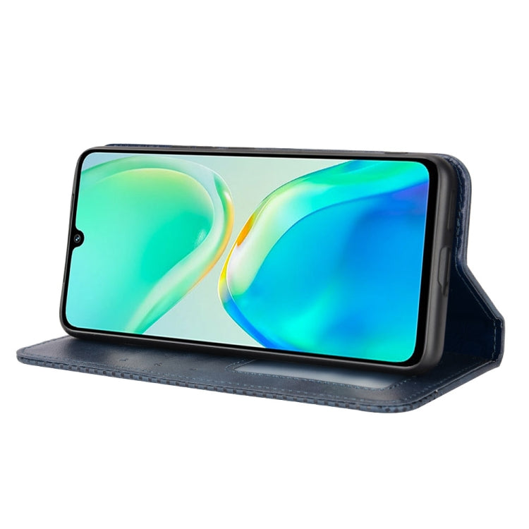 For vivo S15e Magnetic Buckle Retro Crazy Horse Leather Phone Case